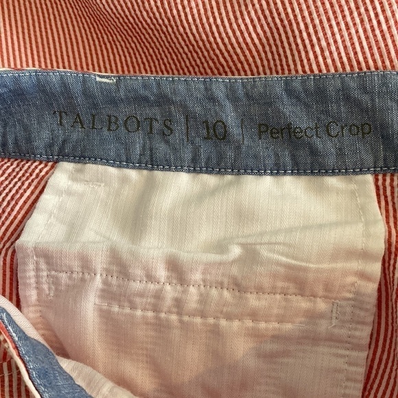 Talbots 10 crop pants red white - Picture 10 of 11